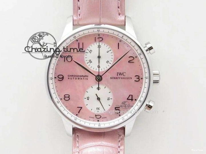 MIROTIME 0403 Portuguese Real PR IW500127 RG ZF 1:1 Best Edition Grey Red Dial On Brown Leather Strap A52010 V AllSeason 7331